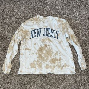 Full tilt New Jersey tie dye oversized long sleeve t shirt